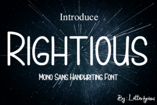 Rightious: A Charming Display Font for Crafty Makers and Brand Creators