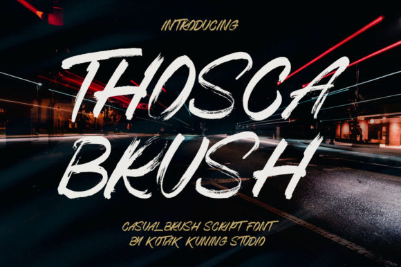 Thosca Brush: A Casual Display Font for Modern Editorial Design